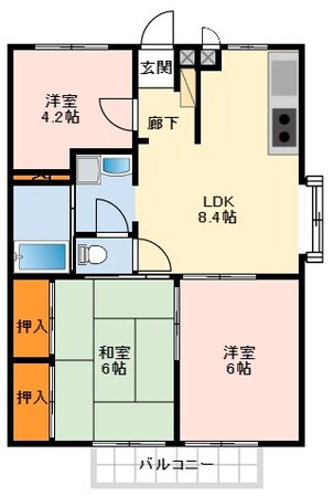 エステートピア楠の物件間取画像